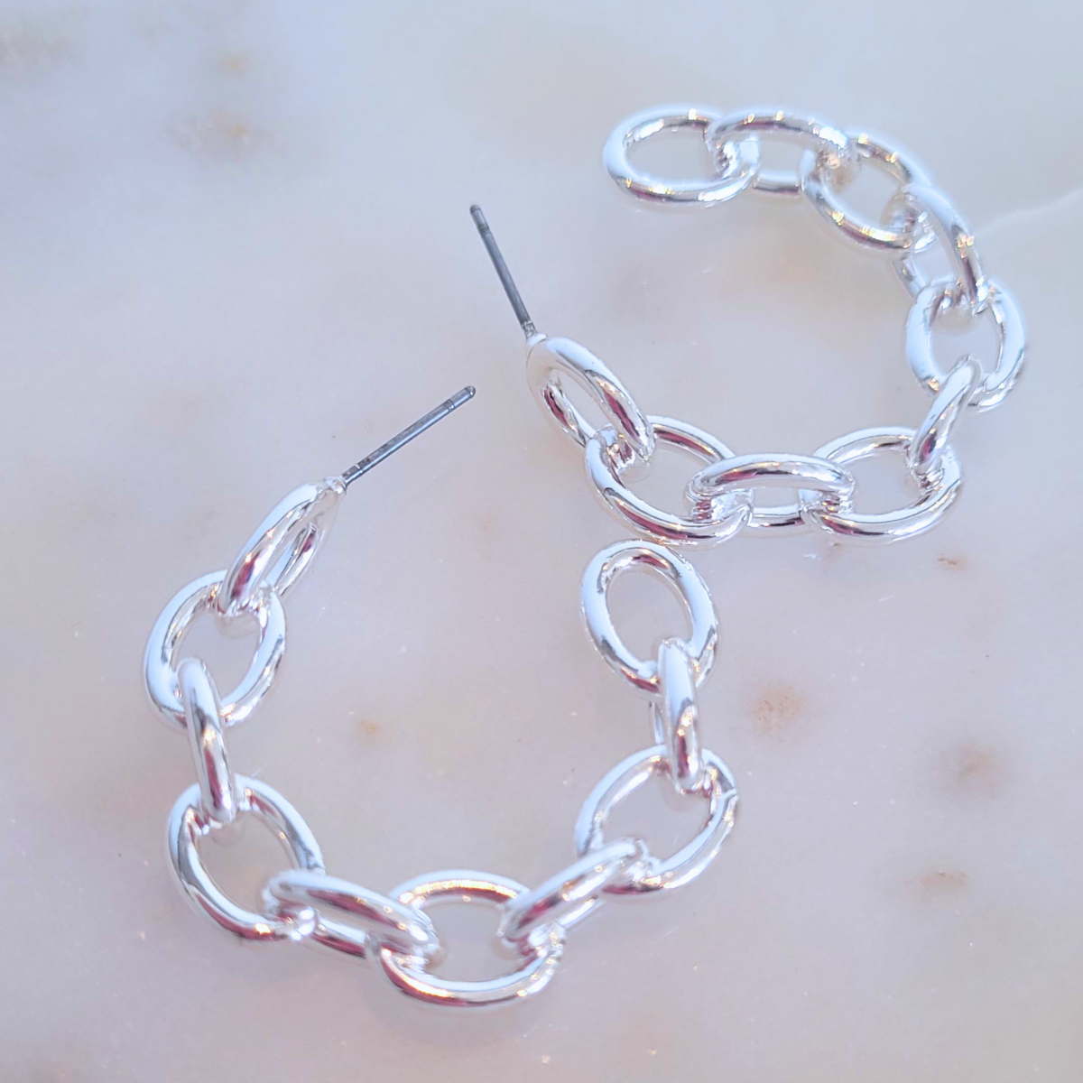 Chain Link Earrings - Hair Art and Beauty