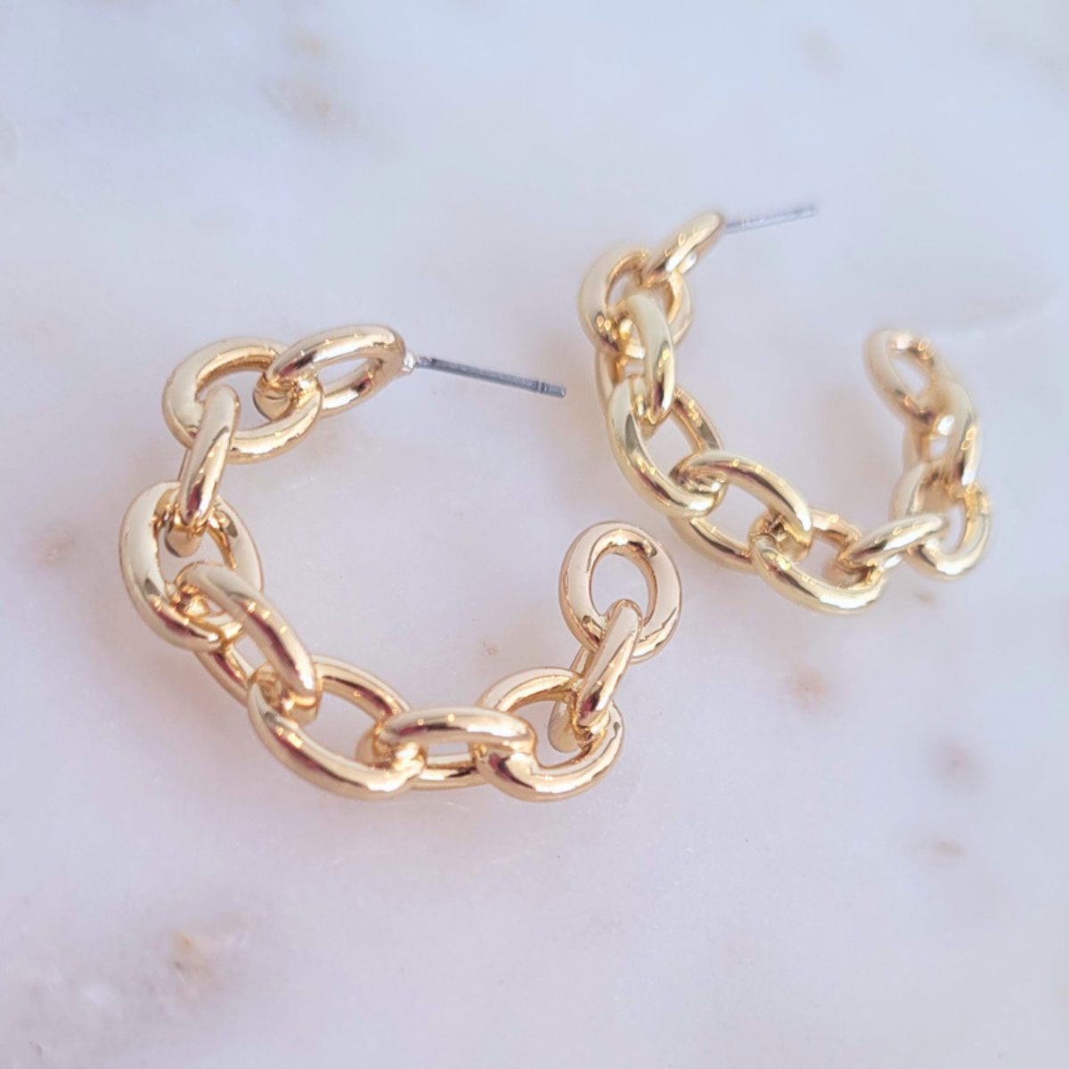 Chain Link Earrings - Hair Art and Beauty